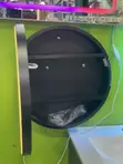 Black Cabinet Mirror with Shelves and Lights - 1