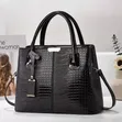 Fashion Handbag - Genuine Leather, Black - 3