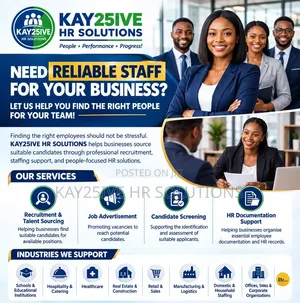 Urgent Staff Recruitment in Abuja - Kay25ive HR Solutions
