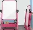 Kids Adjustable Height Foldable Whiteboard Easel with Storage Tray - 1