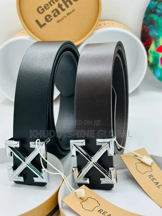 Genuine Leather Belt with Pack - 1