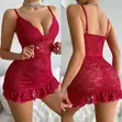 Midnight Bloom Lace Chemise - Royal Blue - 3