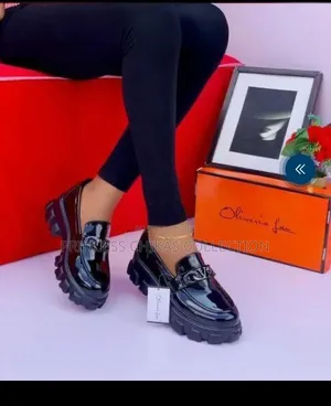 Boyfriend Shoes - Black Leather Flats