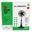 JD Jindian 18-Inch Rechargeable Solar Electric Standing Fan - 1