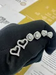 VVS Moissanite Diamond Kalaba da 'Yan kunne - 2