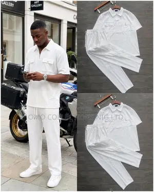 Luxury Men's 2-Piece Set: Polo Shirt & Trousers