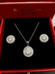 Luxury VVS Moissanite Diamond Necklace & Earring Set - 1
