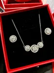 Saitin Hannun Jari da 'Yan Kunne na Moissanite Diamond VVS - 1