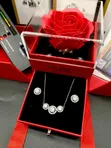 Saitin Hannun Jari da 'Yan Kunne na Moissanite Diamond VVS - 2
