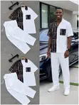 Luxury Men's 2-Piece Set: Premium Short-Sleeve Shirt & Trousers - 1