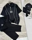Maza 2-Piece Striped Quarter-Zip Polo & Trouser Set - 3