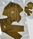 Maza 2-Piece Striped Quarter-Zip Polo & Trouser Set - 4