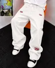 Luxury Men's Designer White Denim Jeans - Balenciaga Baggy Fit - 2