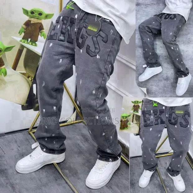 Andrea Fenzi Men's Designer Grey Distressed Jeans - 1