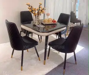4 Seater Marble Top Dining Set