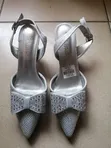 Achock Women's Silver Spool Heel Shoes - Size 41 - 1