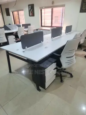 6-Seater Workstation Desk with Chairs