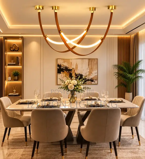 90cm Celestial Gold Orbit Chandelier - 1