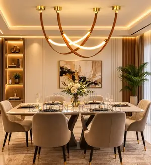 90cm Celestial Gold Orbit Chandelier