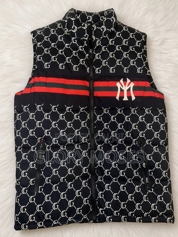 Gucci GG Monogram Puffer Vest - Black - 1