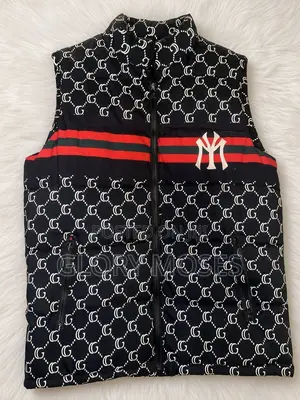 Gucci GG Monogram Puffer Vest - Black