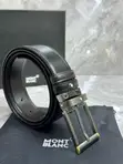 Mont Blanc Genuine Leather Belt - Black - 1