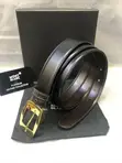 Mont Blanc Genuine Leather Belt - Black - 2