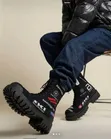 Luxury Balenciaga Men's Black Leather Boots - 1