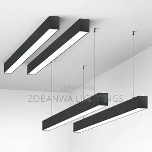 LED Office Chandelier Rounded Strip Light Bar 200cm