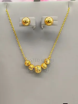 Simple Necklace and Stud Earrings Set