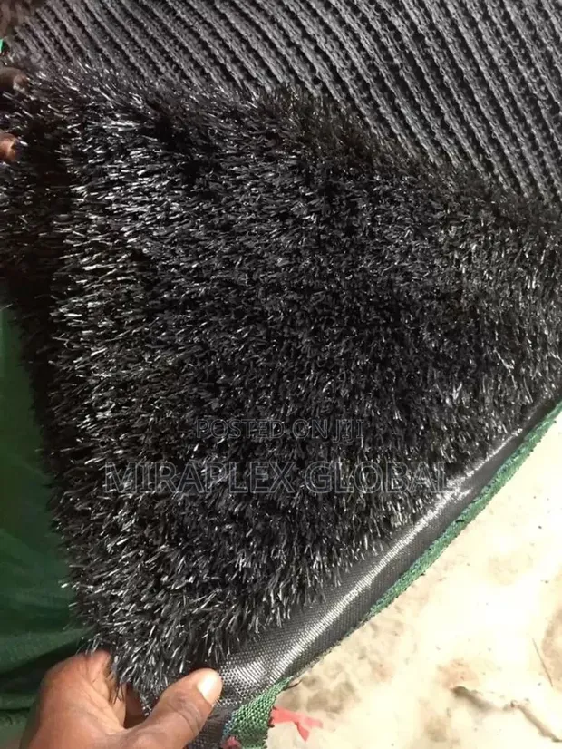 Black 30mm Artificial Grass Mat - 1