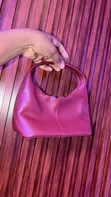 Stylish Vintage Genuine Leather Handbag - Burgundy - 1