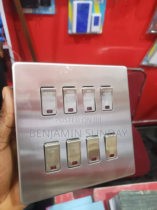 8-Gang Grid Switch Plate - 1