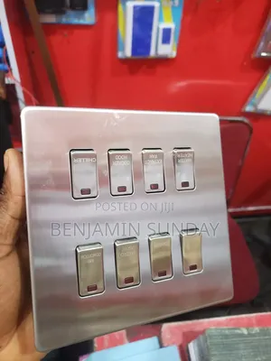 8-Gang Grid Switch Plate