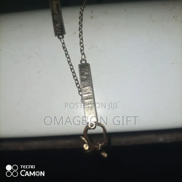 Thrift Gold-Plated Double Bar Cross Necklace (Amor) - 1