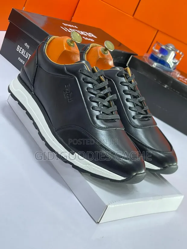 Berluti Men's Leather Lace-Up Casual Sneakers - 1