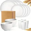 16-Piece Unbreakable Dinnerware Set - Lightweight & Microwave Safe - 4