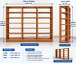 Brand New 3-in-1 Wooden Library Shelves - 2