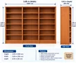 Brand New 3-in-1 Wooden Library Shelves - 3