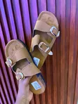 Gucci Tan Suede Slides - Women's Size 41 - 1