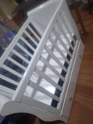 Mothercare Wooden Baby Cot with Drawer - White