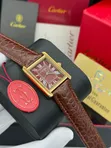 Cartier High Quality Ladies Leather Wrist Watch - 1