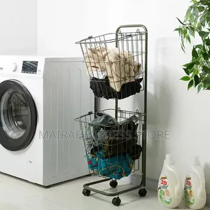 3-Layer Detachable Laundry Basket with Wheels