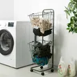 3-Layer Detachable Laundry Basket with Wheels - 3