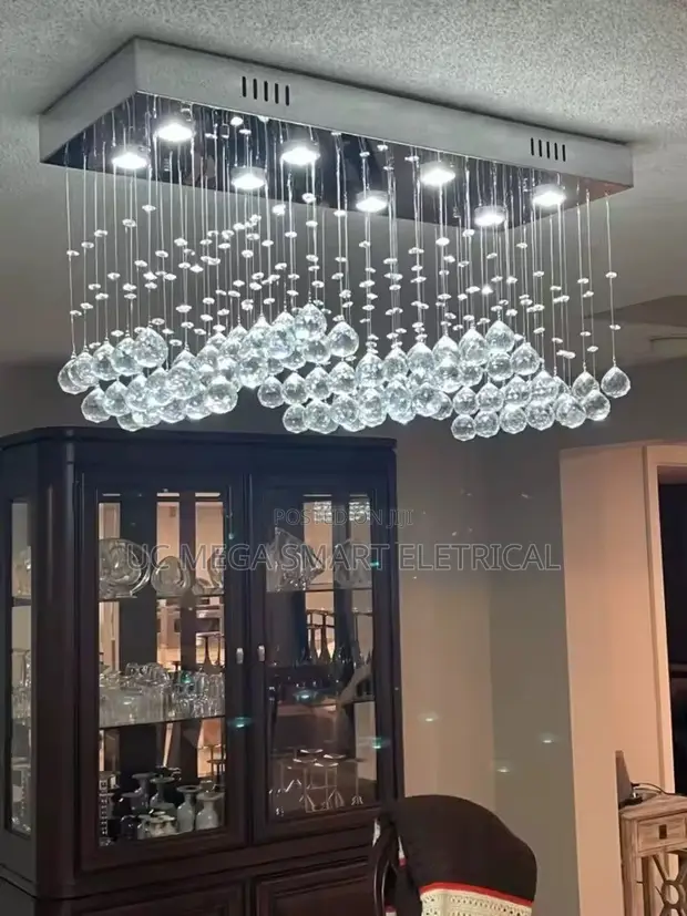 Rectangular Luxury Crystal LED Ceiling Light - 1