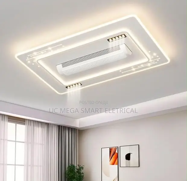 Modern White Ceiling Fan da Haske da Remote - 1