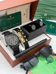 Rolex High Quality Men's Wrist Watch with Cufflink & Sunglasses - 1