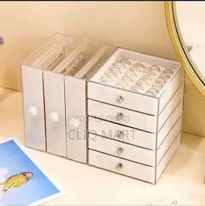 8-Layer Acrylic Jewelry Organizer with Drawers