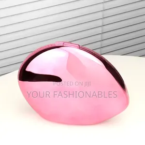 Pretty Pink Acrylic Oval Clutch Purse