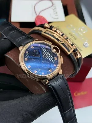 Cartier Quality Men's Leather Wrist Watch